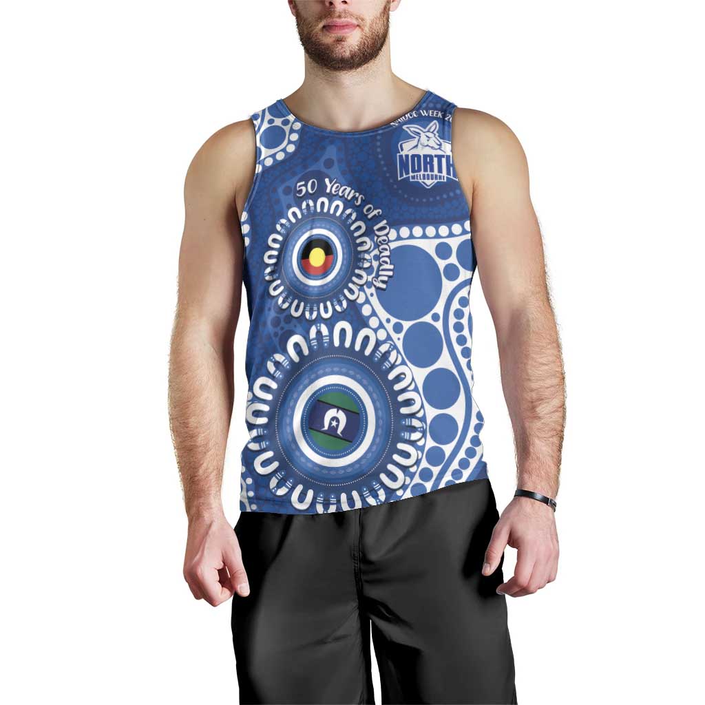 Kangaroos NAIDOC 2026 Personalised Men Tank Top 50 Years of Deadly Aboriginal Art