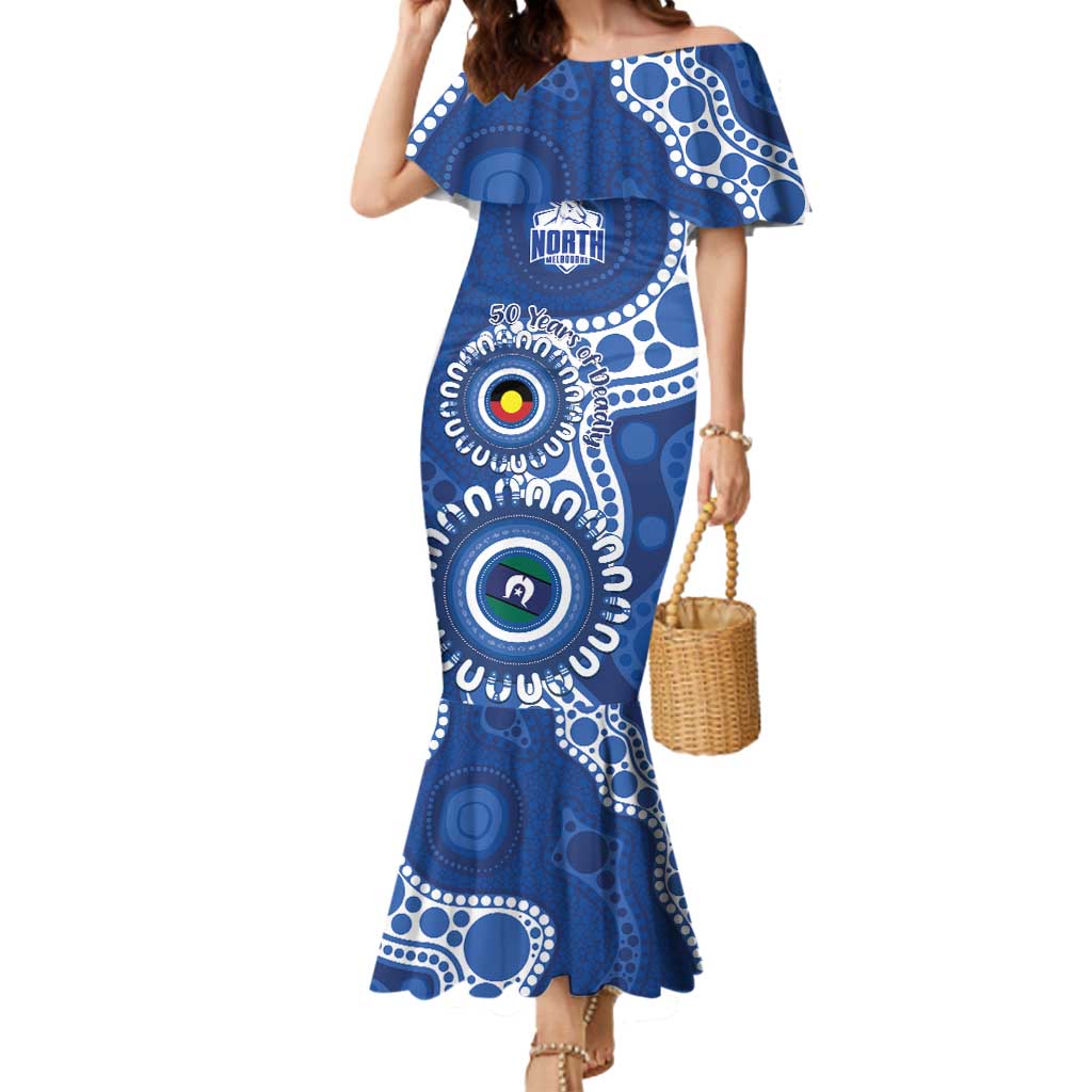 Kangaroos NAIDOC 2026 Personalised Mermaid Dress 50 Years of Deadly Aboriginal Art