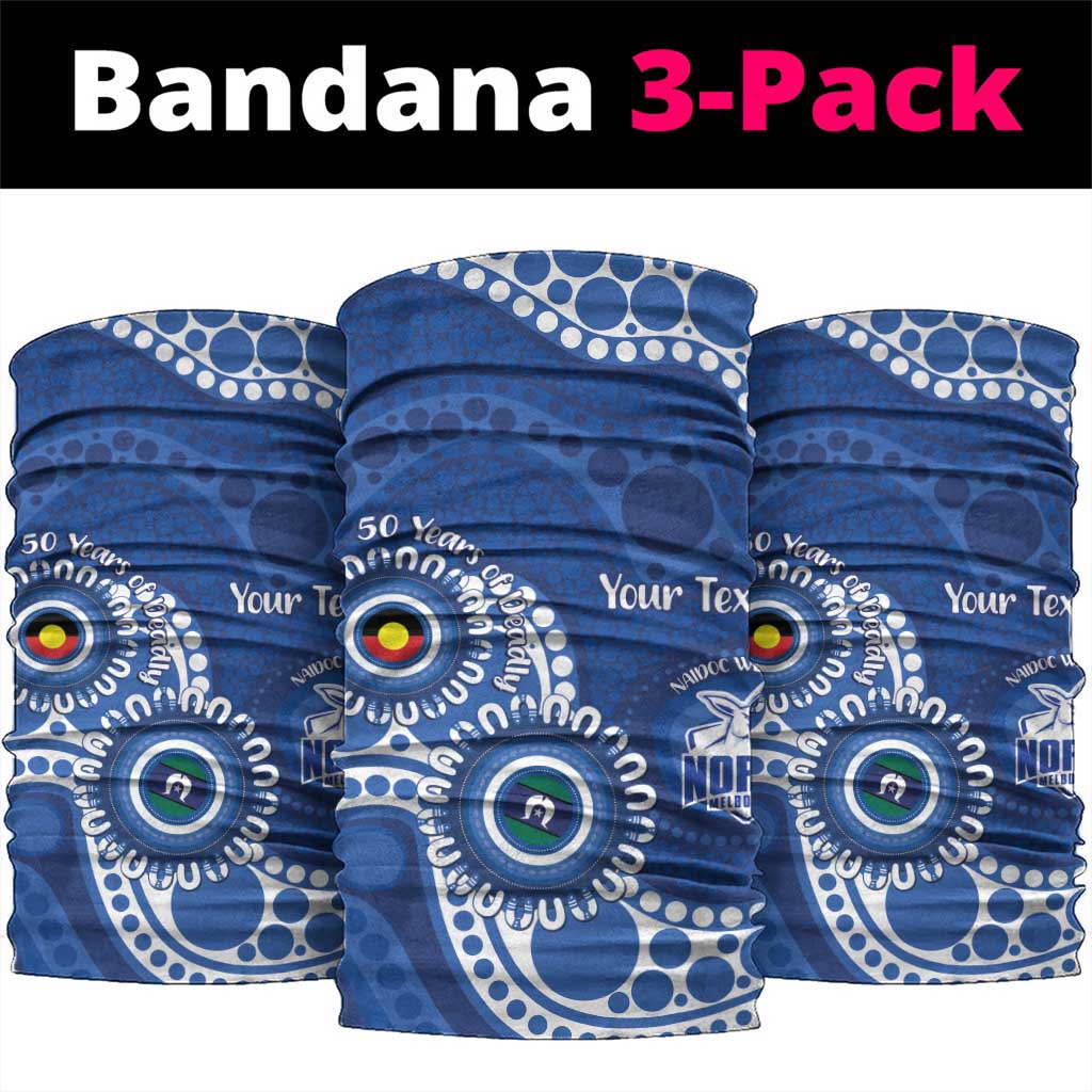 Kangaroos NAIDOC 2026 Personalised Neck Gaiter 50 Years of Deadly Aboriginal Art