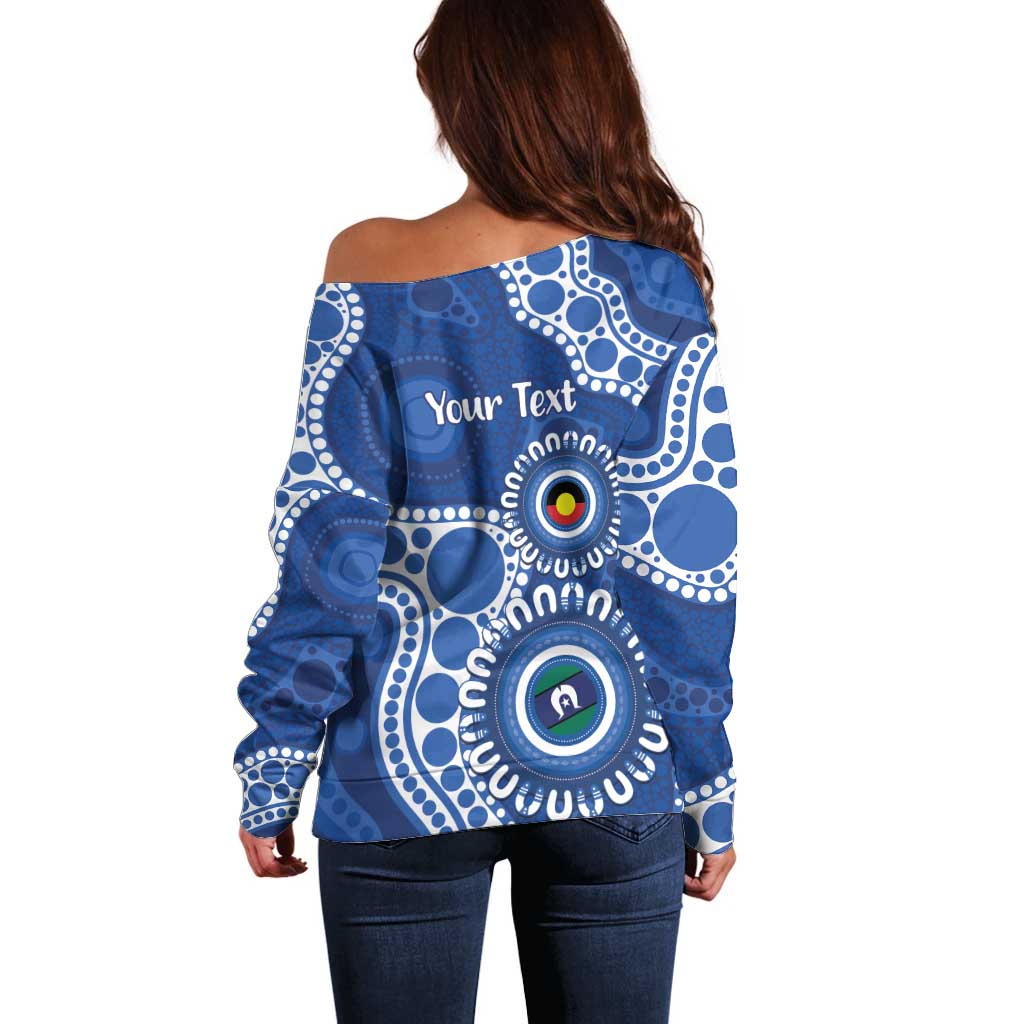 Kangaroos NAIDOC 2026 Personalised Off Shoulder Sweater 50 Years of Deadly Aboriginal Art