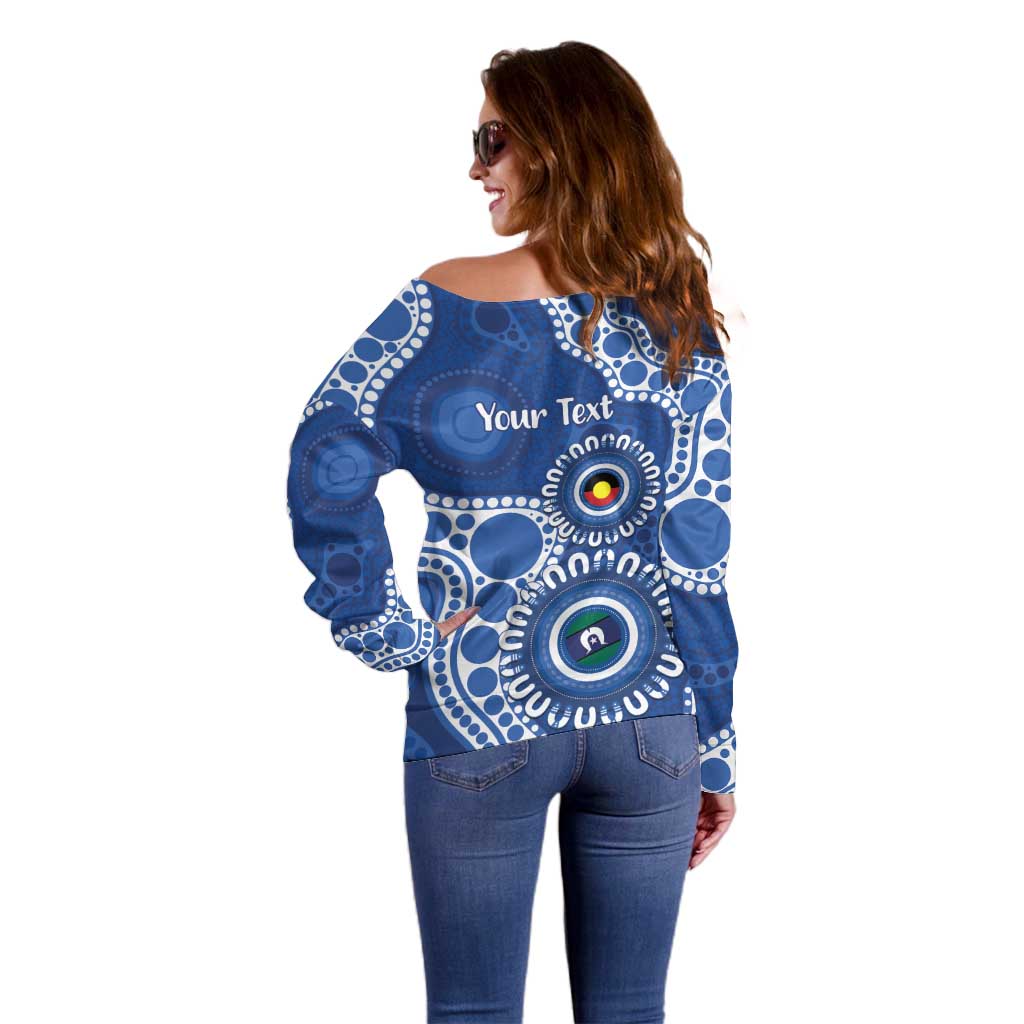 Kangaroos NAIDOC 2026 Personalised Off Shoulder Sweater 50 Years of Deadly Aboriginal Art