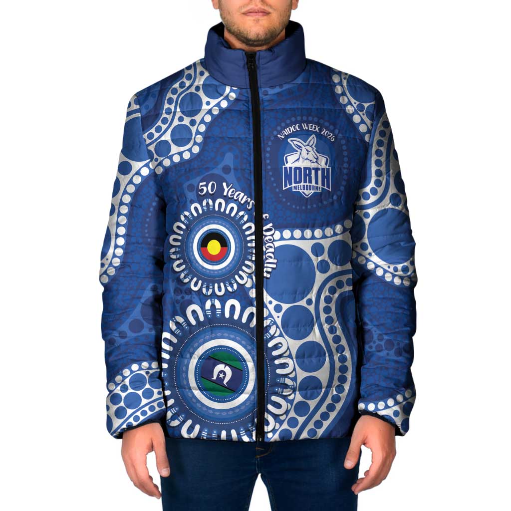 Kangaroos NAIDOC 2026 Personalised Padded Jacket 50 Years of Deadly Aboriginal Art