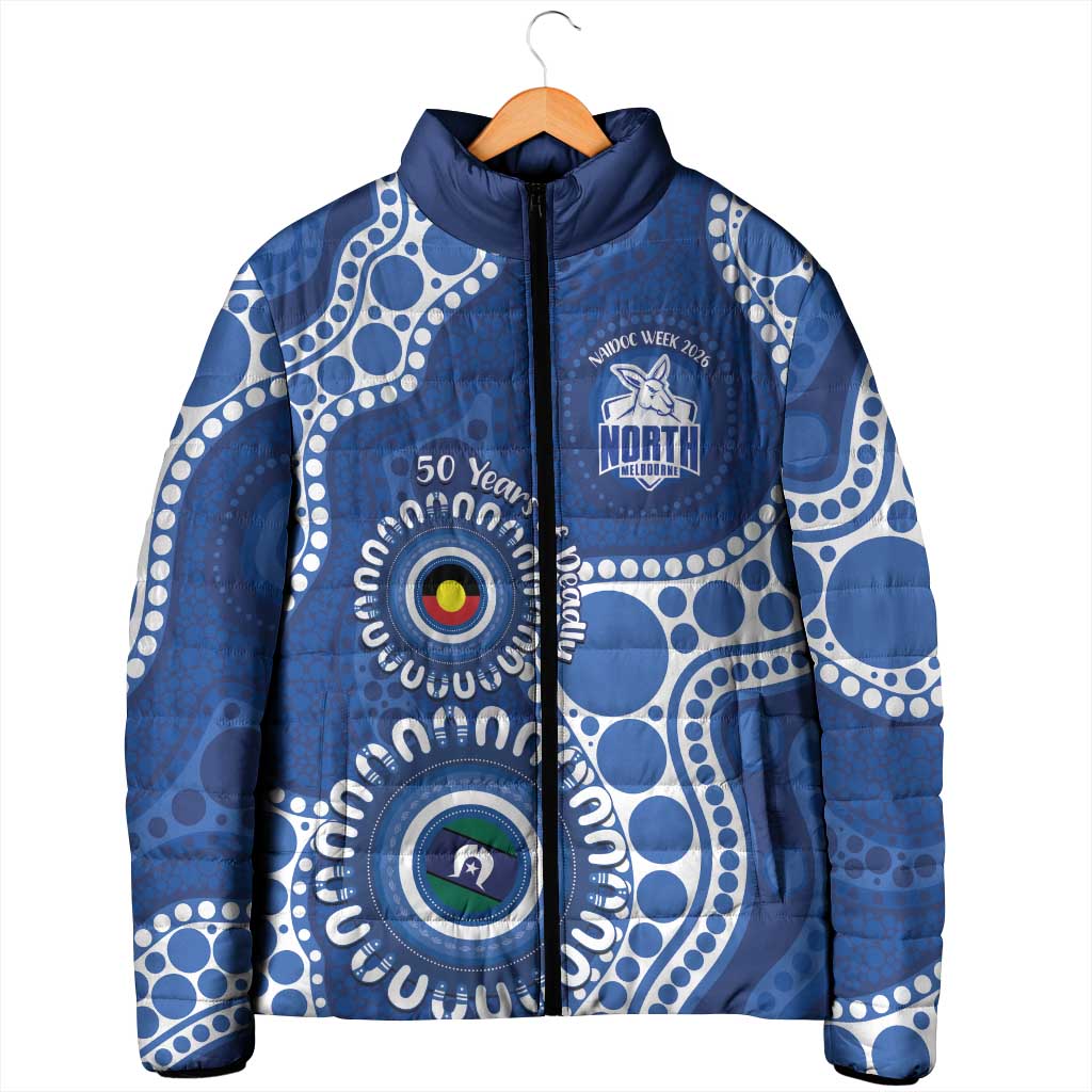Kangaroos NAIDOC 2026 Personalised Padded Jacket 50 Years of Deadly Aboriginal Art