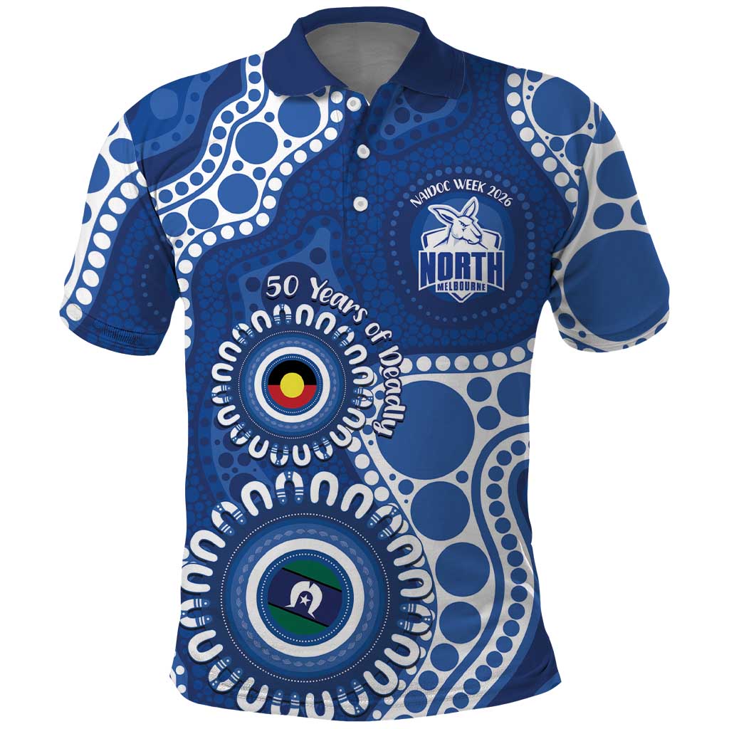 Kangaroos NAIDOC 2026 Personalised Polo Shirt 50 Years of Deadly Aboriginal Art