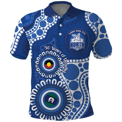 Kangaroos NAIDOC 2026 Personalised Polo Shirt 50 Years of Deadly Aboriginal Art