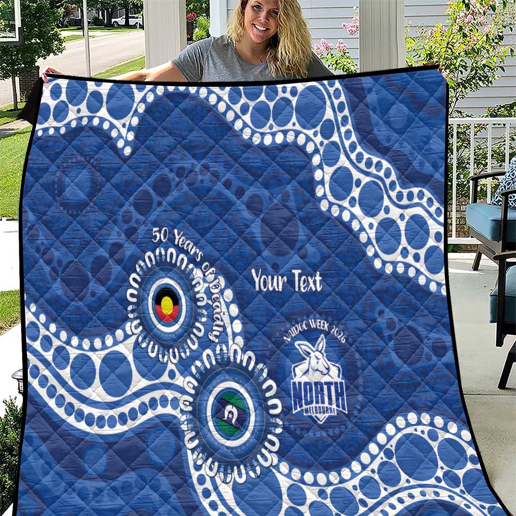 Kangaroos NAIDOC 2026 Personalised Quilt 50 Years of Deadly Aboriginal Art