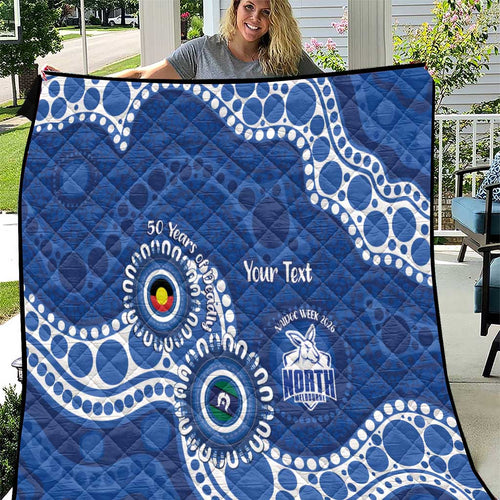Kangaroos NAIDOC 2026 Personalised Quilt 50 Years of Deadly Aboriginal Art