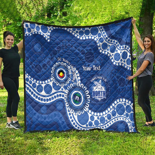 Kangaroos NAIDOC 2026 Personalised Quilt 50 Years of Deadly Aboriginal Art