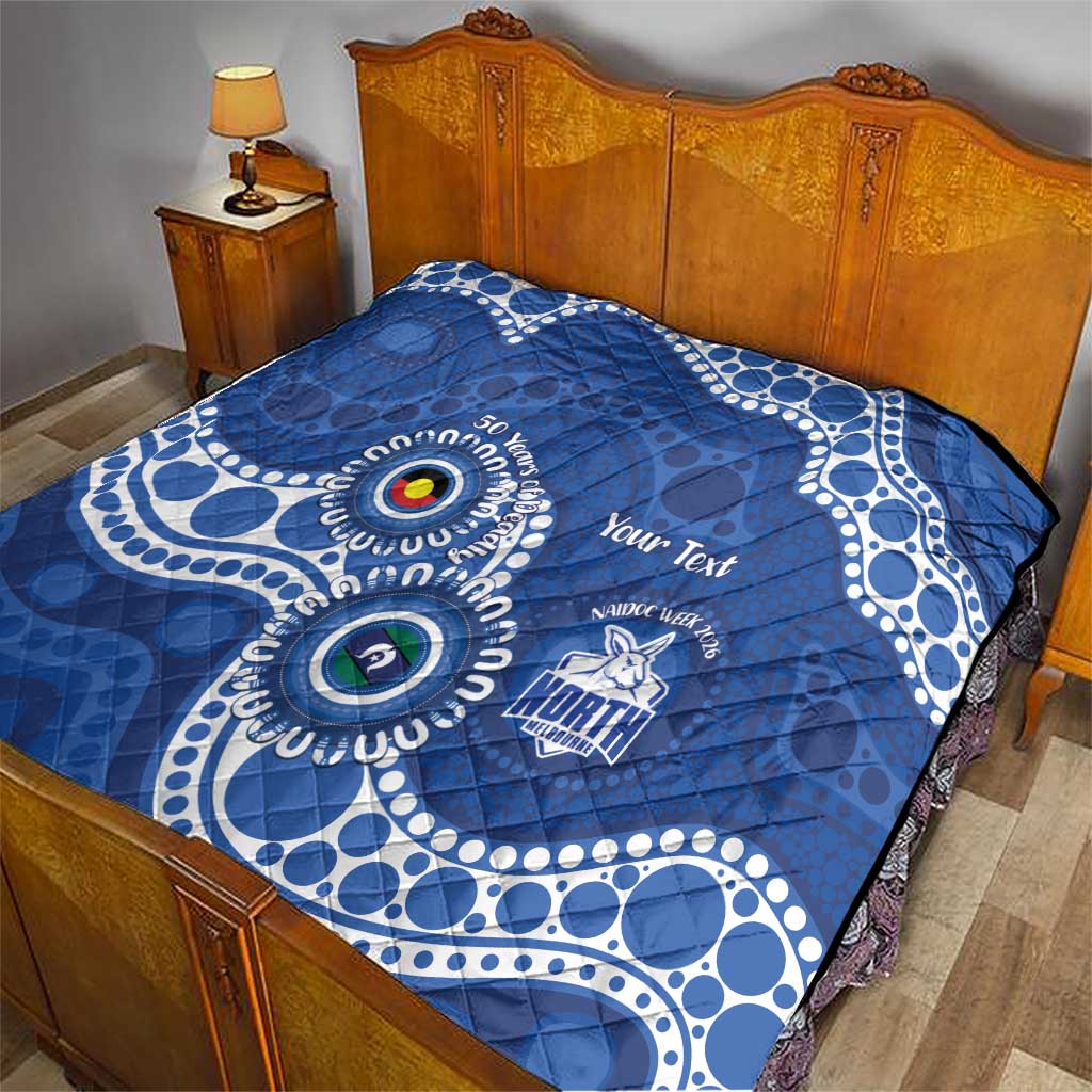 Kangaroos NAIDOC 2026 Personalised Quilt 50 Years of Deadly Aboriginal Art