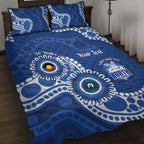 Kangaroos NAIDOC 2026 Personalised Quilt Bed Set 50 Years of Deadly Aboriginal Art