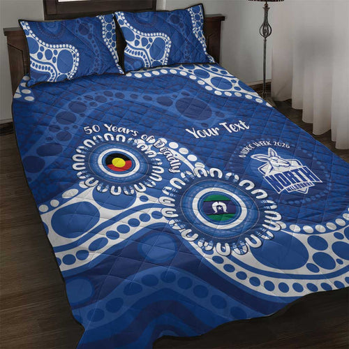 Kangaroos NAIDOC 2026 Personalised Quilt Bed Set 50 Years of Deadly Aboriginal Art