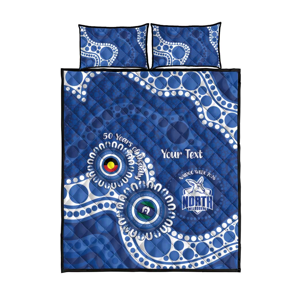 Kangaroos NAIDOC 2026 Personalised Quilt Bed Set 50 Years of Deadly Aboriginal Art