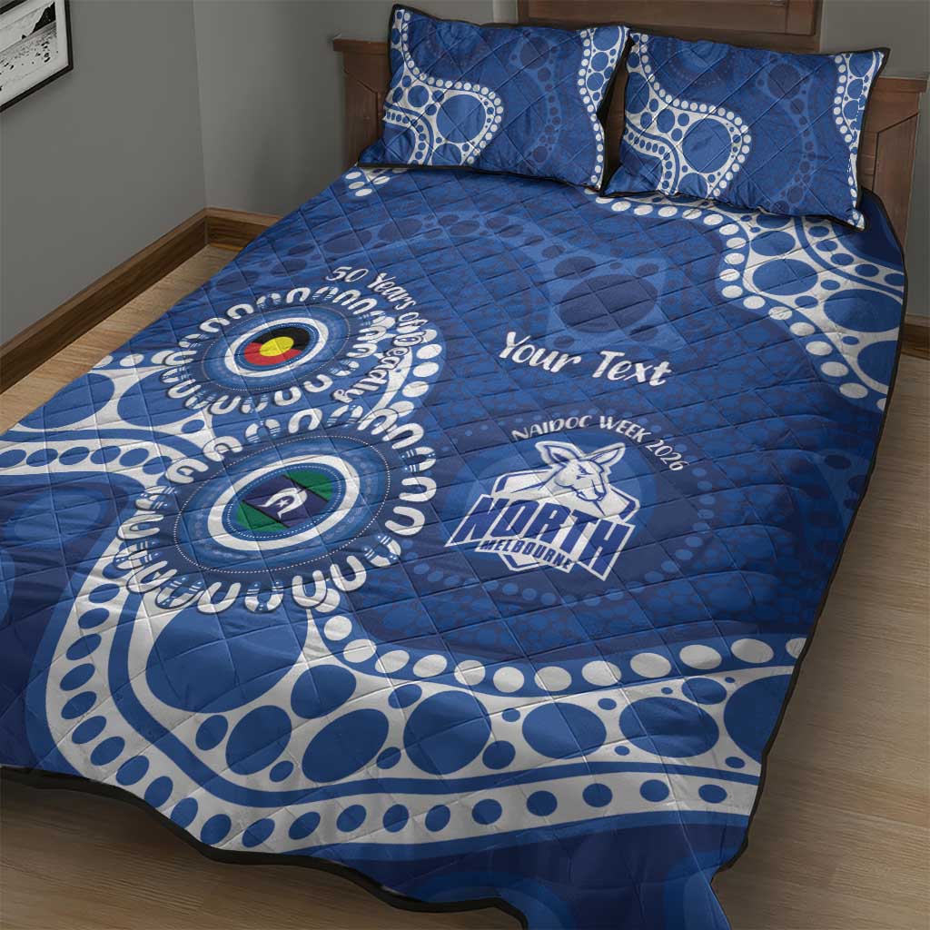 Kangaroos NAIDOC 2026 Personalised Quilt Bed Set 50 Years of Deadly Aboriginal Art