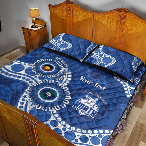 Kangaroos NAIDOC 2026 Personalised Quilt Bed Set 50 Years of Deadly Aboriginal Art