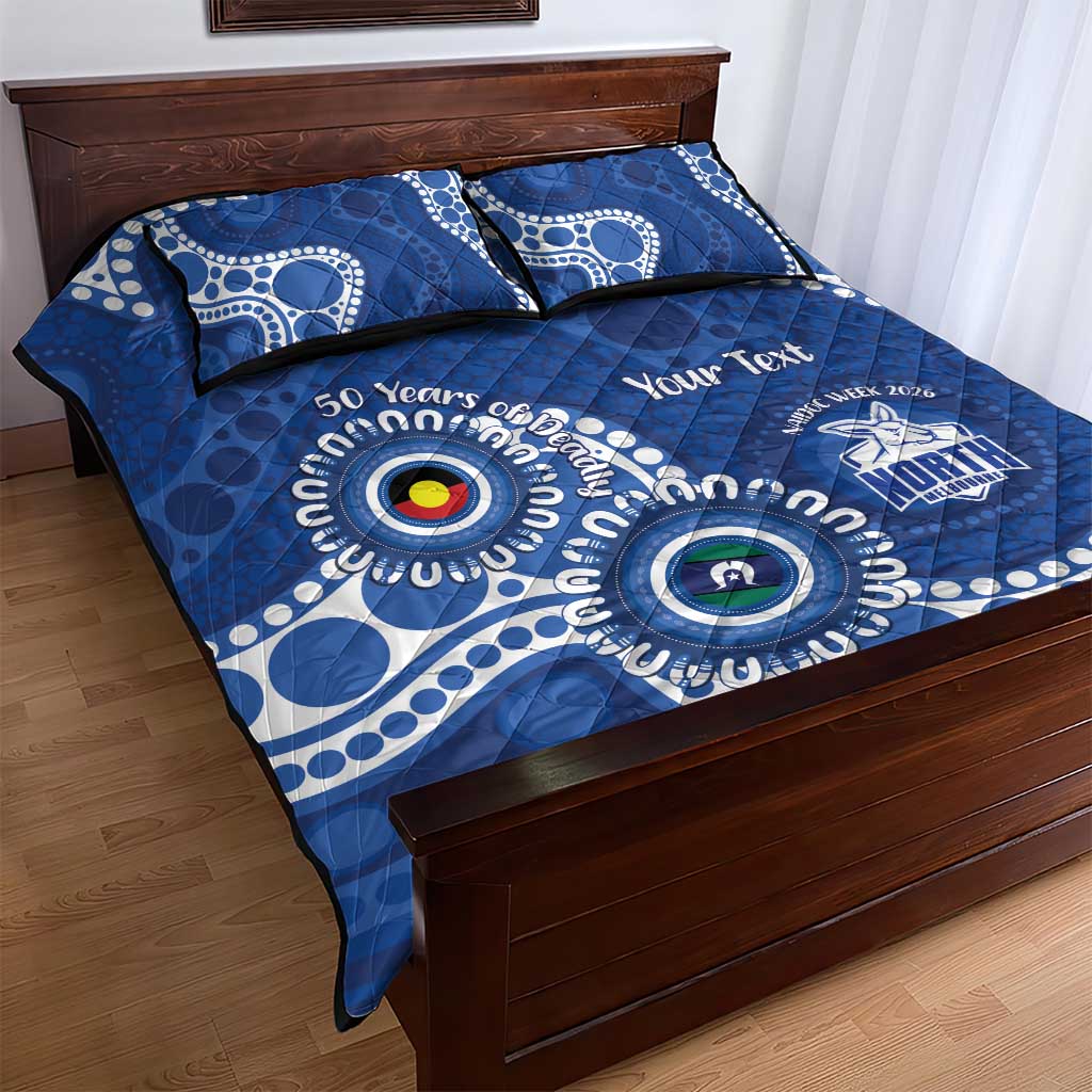 Kangaroos NAIDOC 2026 Personalised Quilt Bed Set 50 Years of Deadly Aboriginal Art