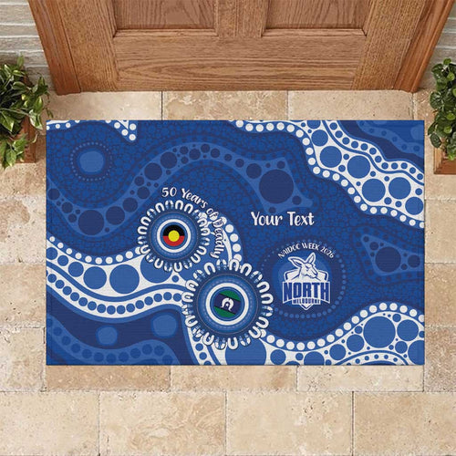 Kangaroos NAIDOC 2026 Personalised Rubber Doormat 50 Years of Deadly Aboriginal Art