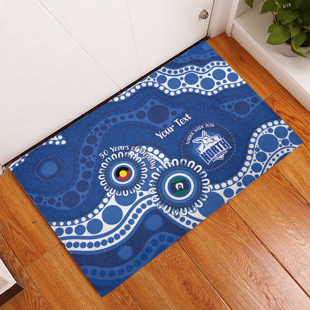 Kangaroos NAIDOC 2026 Personalised Rubber Doormat 50 Years of Deadly Aboriginal Art