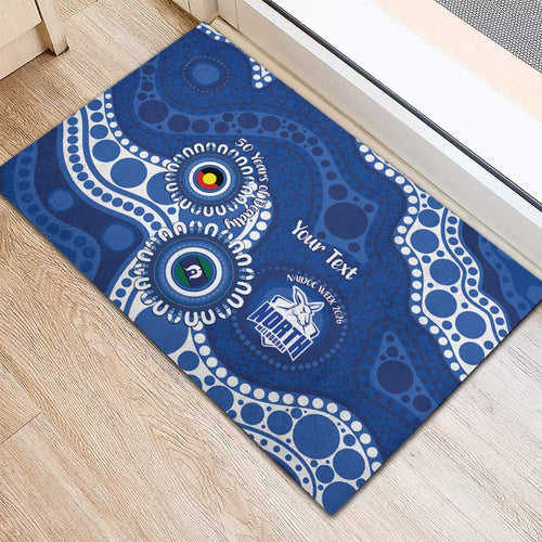 Kangaroos NAIDOC 2026 Personalised Rubber Doormat 50 Years of Deadly Aboriginal Art