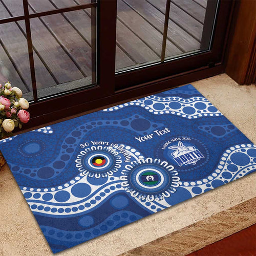 Kangaroos NAIDOC 2026 Personalised Rubber Doormat 50 Years of Deadly Aboriginal Art