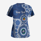 Kangaroos NAIDOC 2026 Personalised Scrub Top 50 Years of Deadly Aboriginal Art