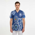 Kangaroos NAIDOC 2026 Personalised Scrub Top 50 Years of Deadly Aboriginal Art