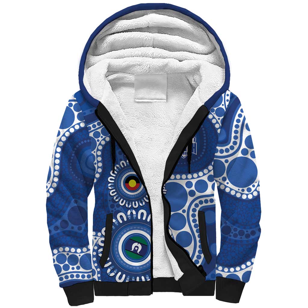 Kangaroos NAIDOC 2026 Personalised Sherpa Hoodie 50 Years of Deadly Aboriginal Art