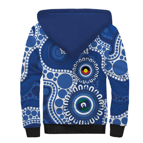 Kangaroos NAIDOC 2026 Personalised Sherpa Hoodie 50 Years of Deadly Aboriginal Art