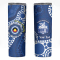 Kangaroos NAIDOC 2026 Personalised Skinny Tumbler 50 Years of Deadly Aboriginal Art