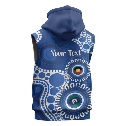 Kangaroos NAIDOC 2026 Personalised Sleeveless Hoodie 50 Years of Deadly Aboriginal Art