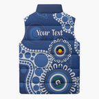 Kangaroos NAIDOC 2026 Personalised Sleeveless Puffer Jacket 50 Years of Deadly Aboriginal Art