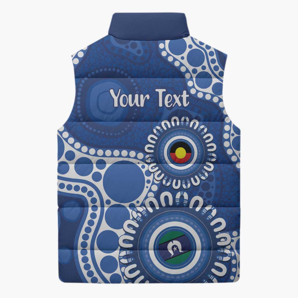 Kangaroos NAIDOC 2026 Personalised Sleeveless Puffer Jacket 50 Years of Deadly Aboriginal Art