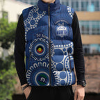 Kangaroos NAIDOC 2026 Personalised Sleeveless Puffer Jacket 50 Years of Deadly Aboriginal Art