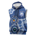 Kangaroos NAIDOC 2026 Personalised Sleeveless Zip Hoodie 50 Years of Deadly Aboriginal Art