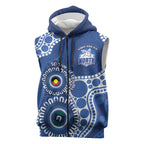 Kangaroos NAIDOC 2026 Personalised Sleeveless Zip Hoodie 50 Years of Deadly Aboriginal Art