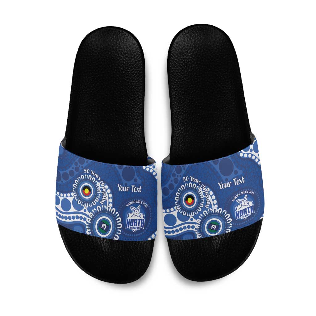 Kangaroos NAIDOC 2026 Personalised Slide Sandals 50 Years of Deadly Aboriginal Art