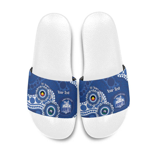 Kangaroos NAIDOC 2026 Personalised Slide Sandals 50 Years of Deadly Aboriginal Art