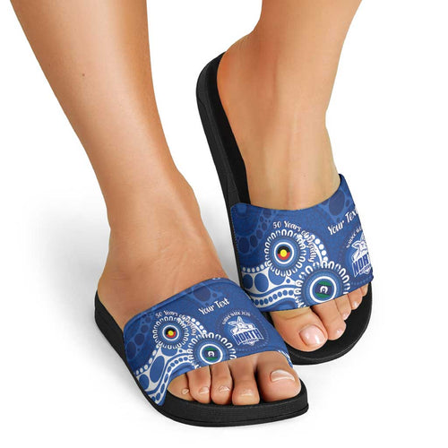 Kangaroos NAIDOC 2026 Personalised Slide Sandals 50 Years of Deadly Aboriginal Art