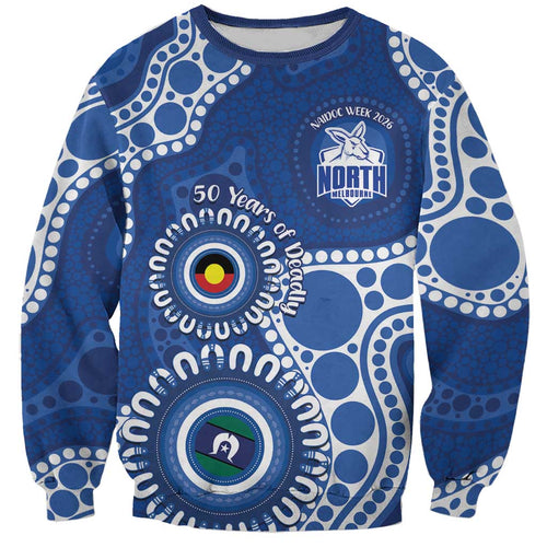 Kangaroos NAIDOC 2026 Personalised Sweatshirt 50 Years of Deadly Aboriginal Art