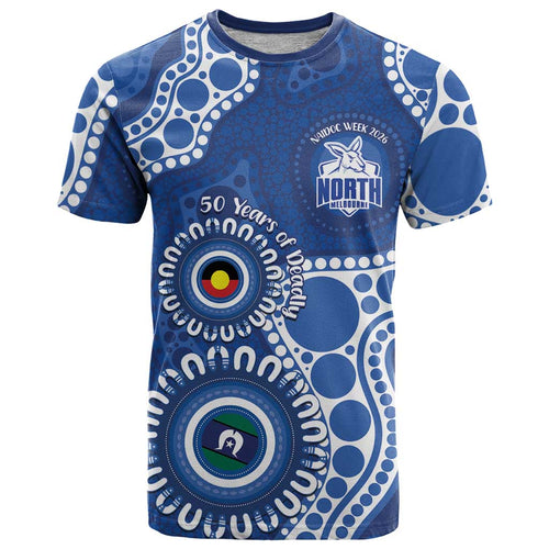 Kangaroos NAIDOC 2026 Personalised T Shirt 50 Years of Deadly Aboriginal Art