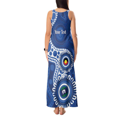 Kangaroos NAIDOC 2026 Personalised Tank Maxi Dress 50 Years of Deadly Aboriginal Art
