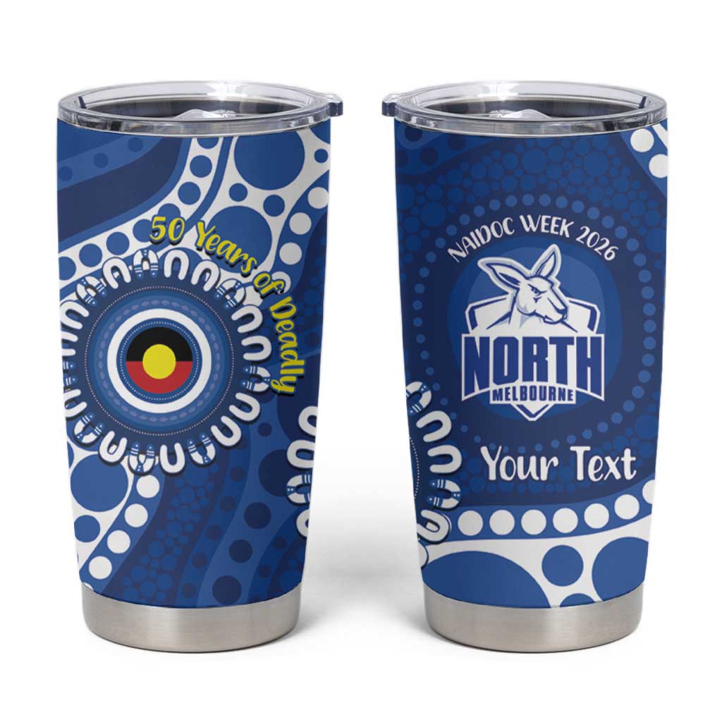 Kangaroos NAIDOC 2026 Personalised Tumbler Cup 50 Years of Deadly Aboriginal Art