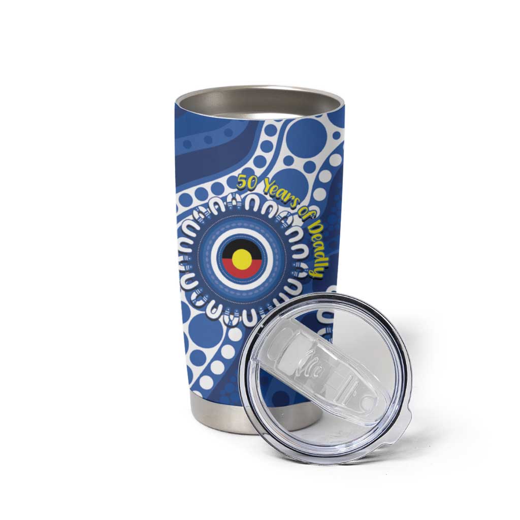 Kangaroos NAIDOC 2026 Personalised Tumbler Cup 50 Years of Deadly Aboriginal Art