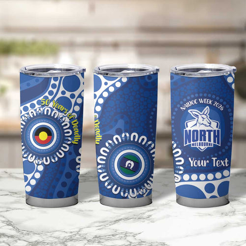 Kangaroos NAIDOC 2026 Personalised Tumbler Cup 50 Years of Deadly Aboriginal Art