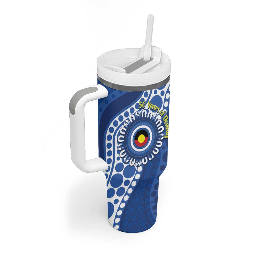 Kangaroos NAIDOC 2026 Personalised Tumbler With Handle 50 Years of Deadly Aboriginal Art