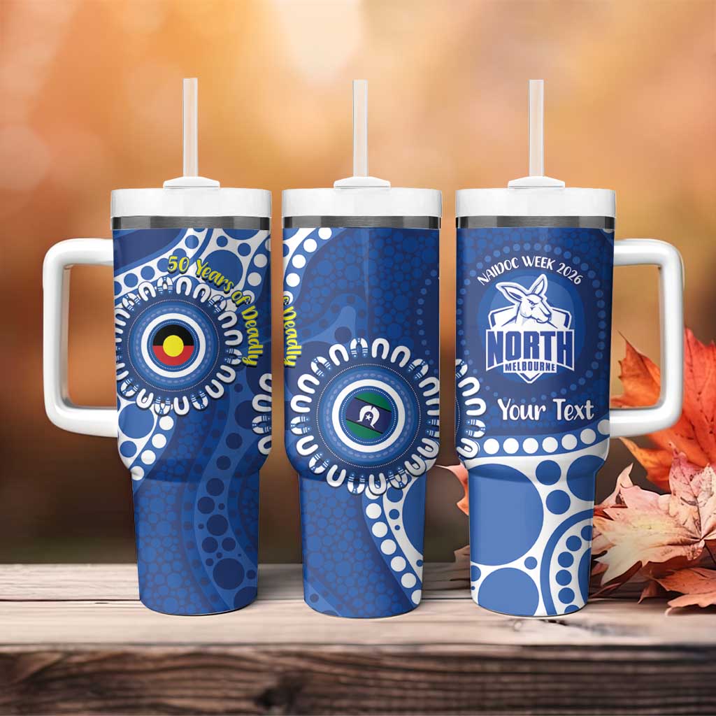 Kangaroos NAIDOC 2026 Personalised Tumbler With Handle 50 Years of Deadly Aboriginal Art