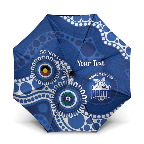Kangaroos NAIDOC 2026 Personalised Umbrella 50 Years of Deadly Aboriginal Art