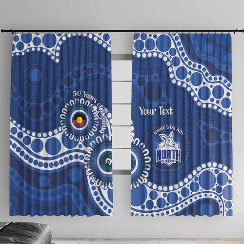Kangaroos NAIDOC 2026 Personalised Window Curtain 50 Years of Deadly Aboriginal Art