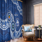 Kangaroos NAIDOC 2026 Personalised Window Curtain 50 Years of Deadly Aboriginal Art