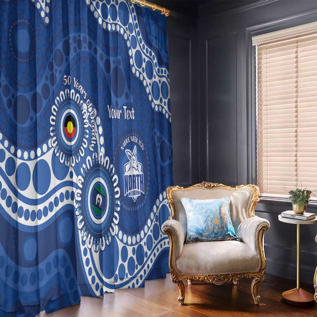 Kangaroos NAIDOC 2026 Personalised Window Curtain 50 Years of Deadly Aboriginal Art