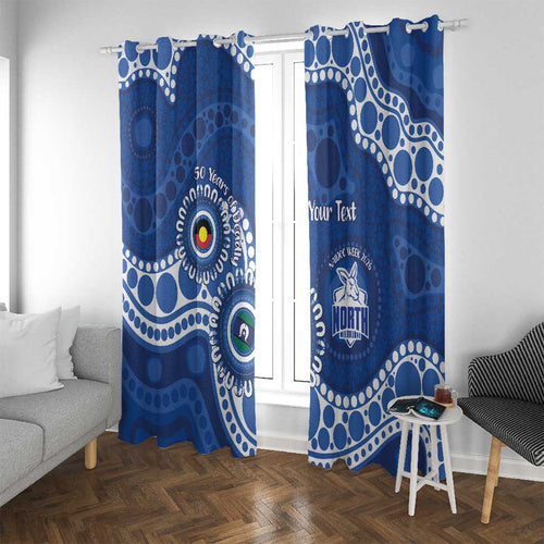 Kangaroos NAIDOC 2026 Personalised Window Curtain 50 Years of Deadly Aboriginal Art